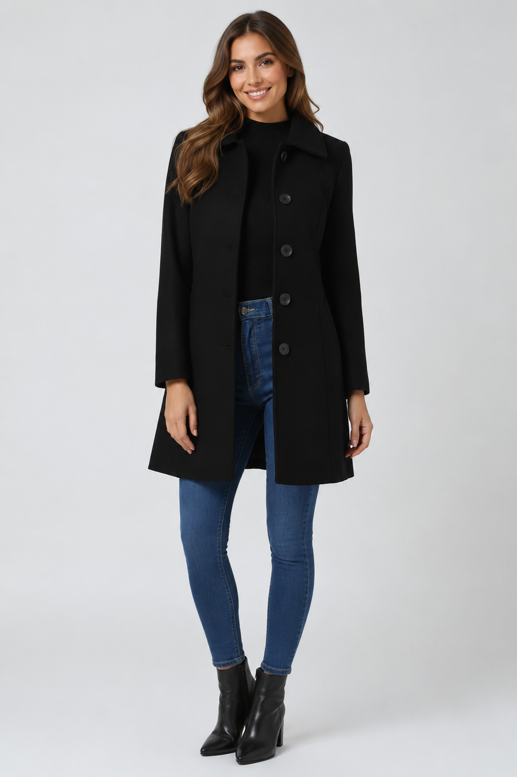 Eluneth | Trench d’Hiver Boutonné pour Femme