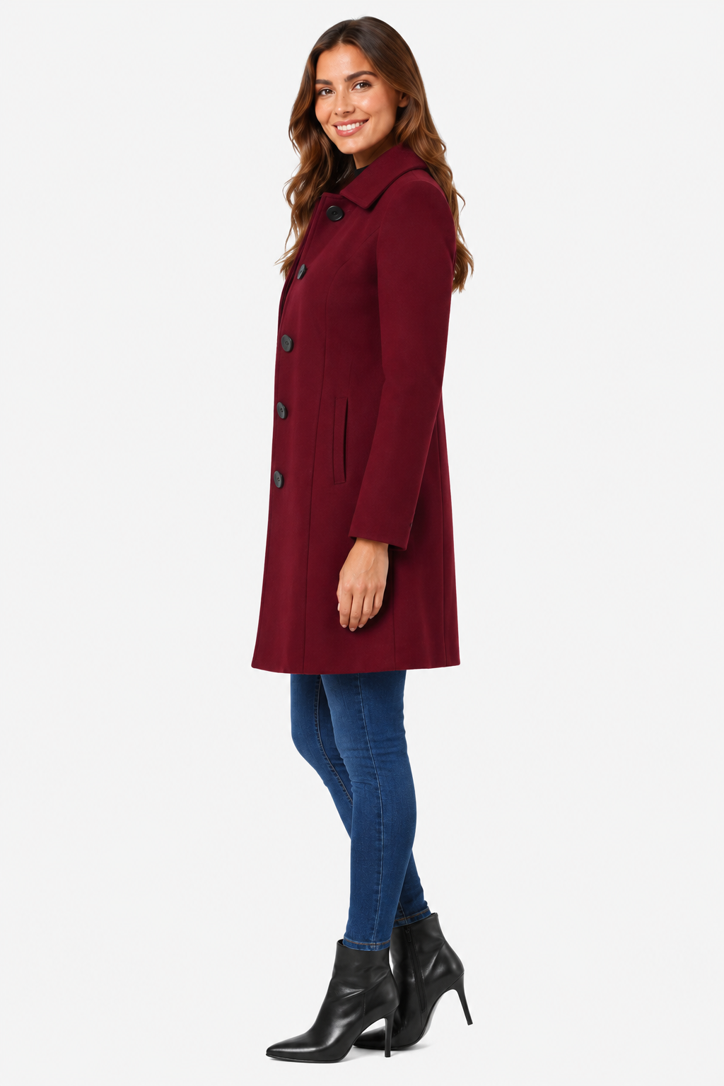 Eluneth | Trench d’Hiver Boutonné pour Femme