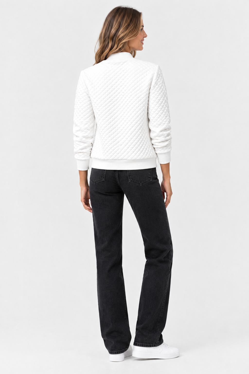 Eluneth | Veste texturée pour femme à col baseball